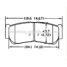 montaje de pastillas de freno D1297 58302-2BA20 para Hyundai pastillas de freno traseras sin polvo